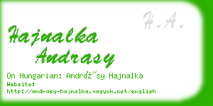 hajnalka andrasy business card